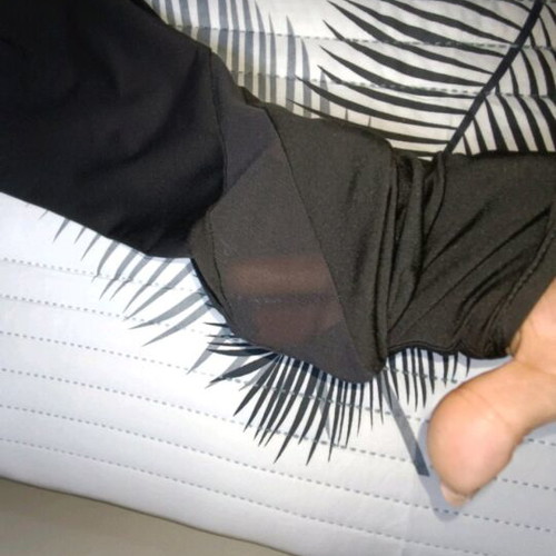 Puma leggings with mesh panels like new, black, size XS