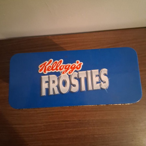 Vintage Kellogg's Frosties Metal Tin with Tony the Tiger, used
