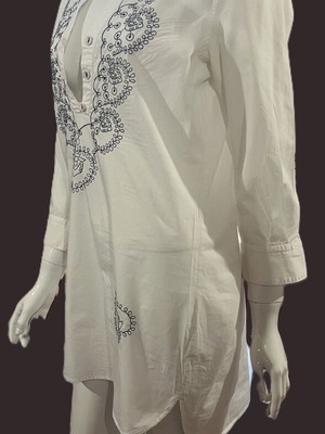 Brooksfield tunic shirt new, white, cotton, size M
