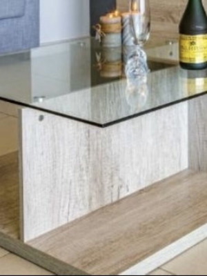 Coffee table with glass like new