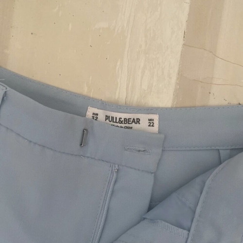 Pull & Bear office pants fabric fitted with pockets, like new, blue XS