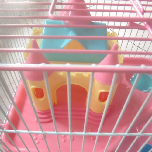 Hamster cage new with multiple levels and castle house