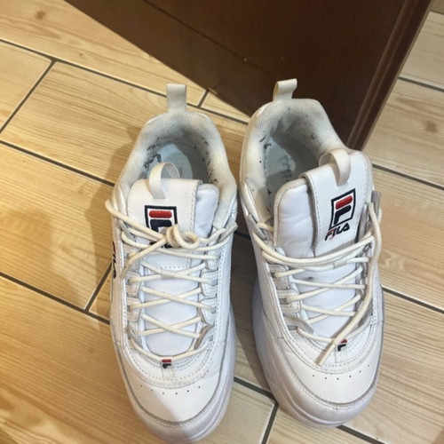 Fila Chunky Sneakers Size 40 Used, White Athletic Shoes