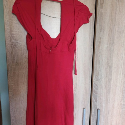 Kate Moss mini dress with zipper like new, red