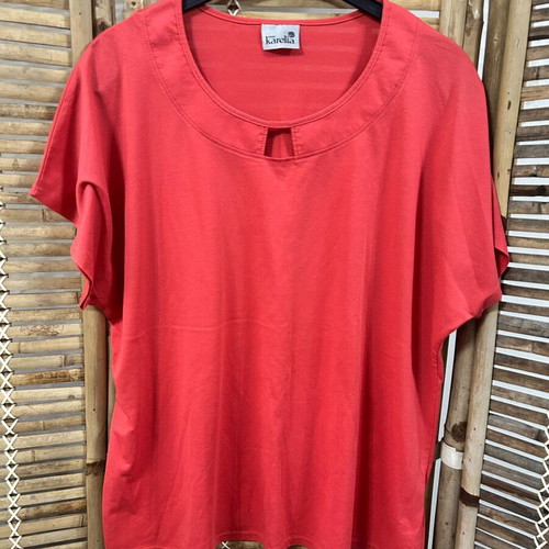Karelia Coral Red Relaxed Fit Top XXL