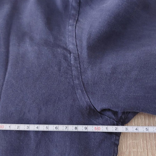 Zara Man linen shirt small, navy blue, slim fit, used