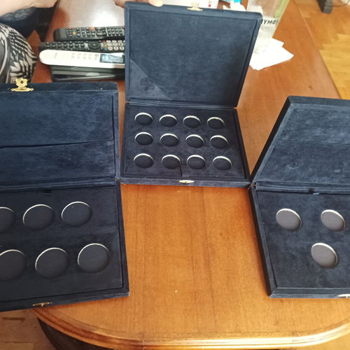 Velvet Presentation Cases set of 3 used for Jewelry and Collectible Coins