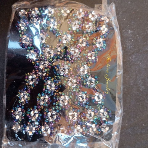 Magic Hair Comb new, handmade with iridescent crystals