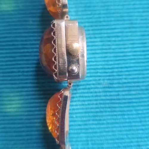 Vintage 90s Chaika jewelry watch used with amber