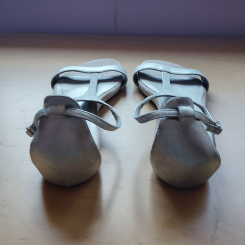 Unisa silver women's sandals size 40 used, genuine leather