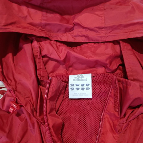 Adidas men's windbreaker jacket XL like new, red with white stripes
