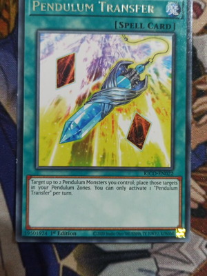 Pendulum Transfer Yu-Gi-Oh! card used, Normal Spell