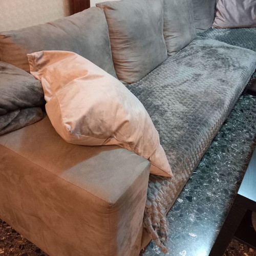 Corner sofa 3-seater used, gray, 190×190, three-seat + corner