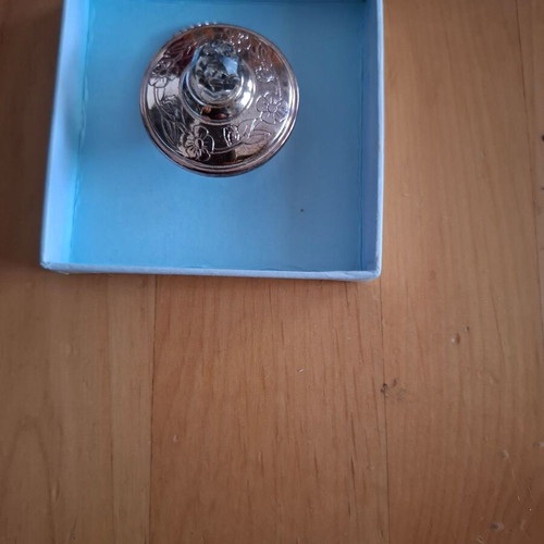 Silver and crystal decorative pacifier 900R for christening like new