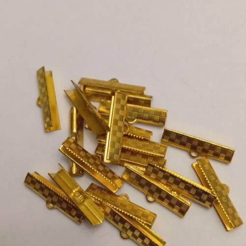 Metal clasp 25mm gold, pack of 19, new