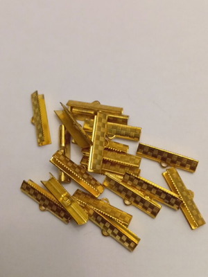 Metal clasp 25mm gold, pack of 19, new