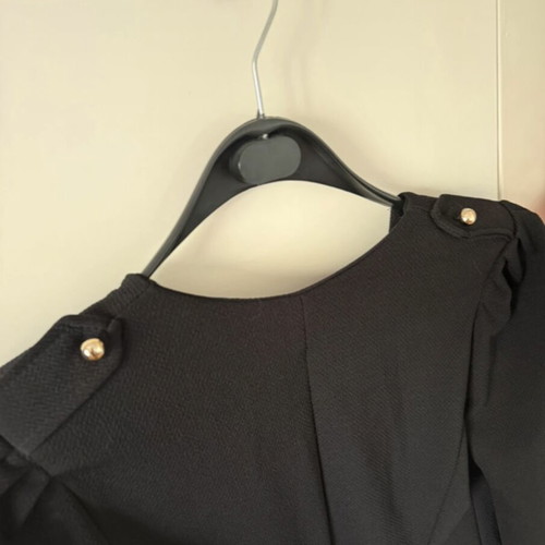 Mid-Length Jacket like new, black with gold details