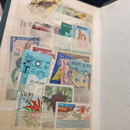 Album Carnet No5 with Used North Africa Stamps