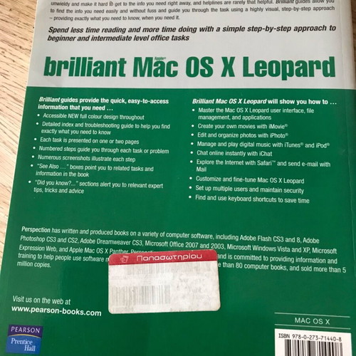 Brilliant Mac OS X Leopard book like new, Steve Johnson
