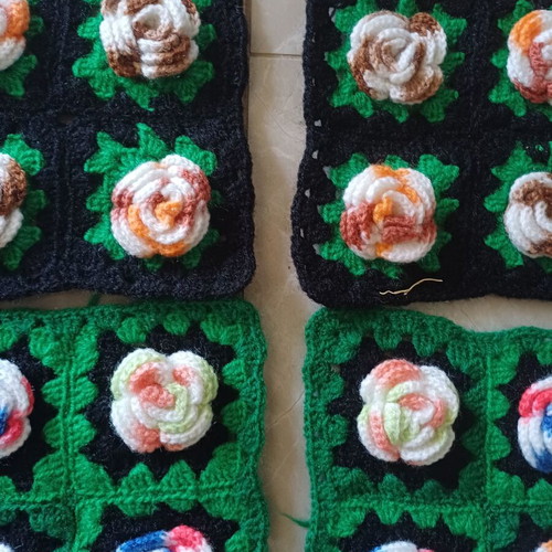 Knitted chair cushions new, suitable as seat pads