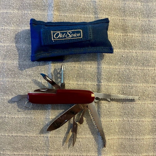 Old Spice collectible pocket knife used with case