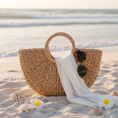 Summer Beach Bag like new, beige handbag