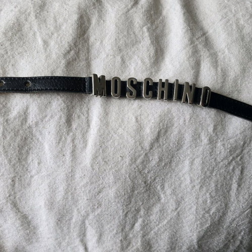 Moschino leather bracelet used, vintage 1990, black