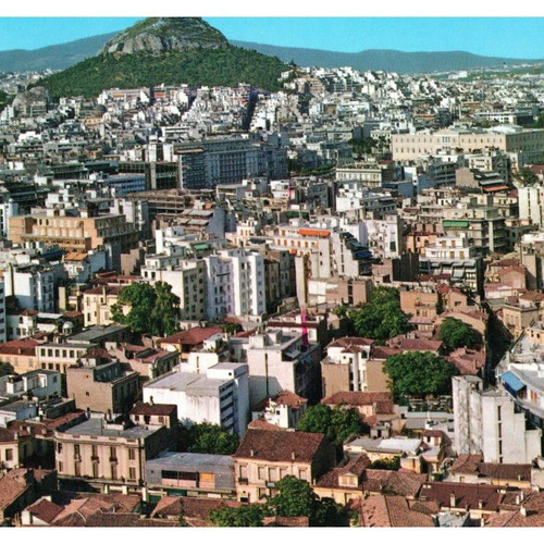 Collectible postcards used, pack of 10, Athens 1970-80