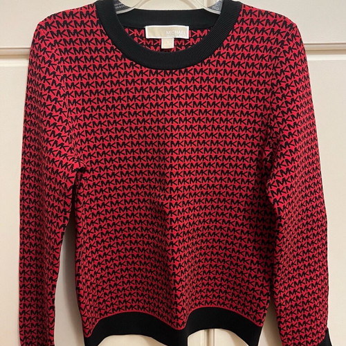 Michael Kors blouse new, red-black, size S