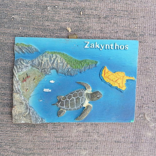 Ceramic decorative souvenir Zakynthos used 10×15