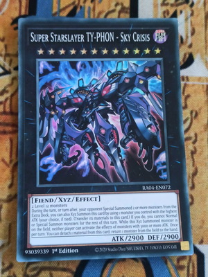 Super Starslayer Typhon Sky Crisis κάρτα Yu-Gi-Oh! σαν καινούργιο
