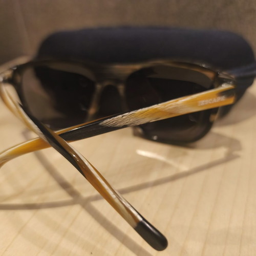 Escape Eyewear Unisex Sunglasses used, tortoiseshell frame, brown mirror lens