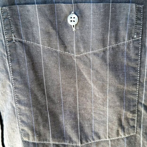 Vintage Exclusive 90s Shirt Filo di Scozia like new, charcoal striped, size L