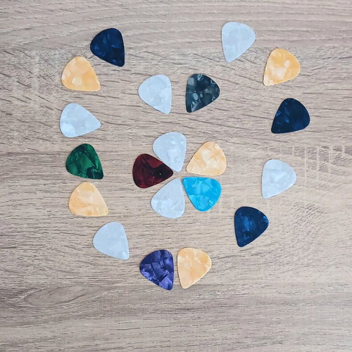 Colorful guitar picks new, pack of 20, 0.5mm thickness