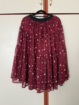 Mallory The Label skirt like new, red with metallic details