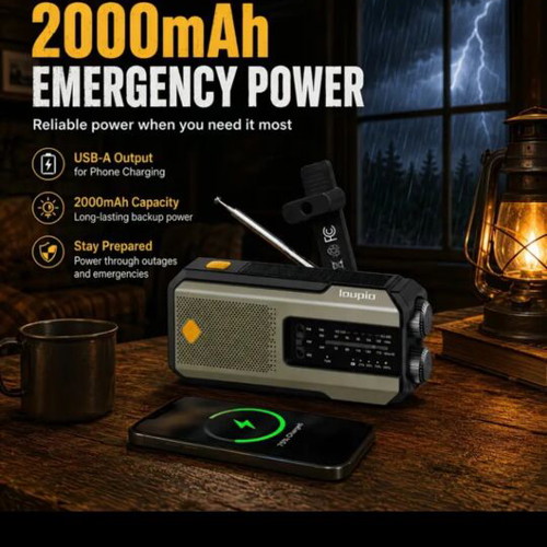 Solar emergency radio new with USB-C and powerbank