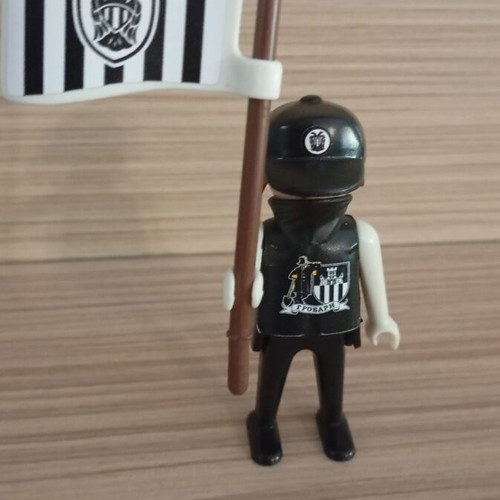 Playmobil PAOK Fan Figure like new with team flag