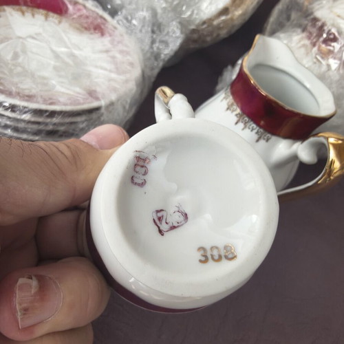 FP Zaječar vintage porcelain tea and coffee set for 6