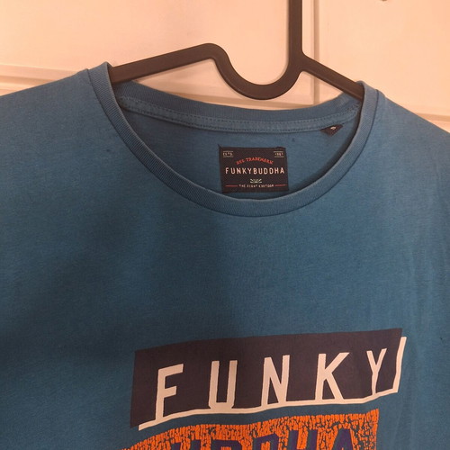 Funky Buddha men's short-sleeve blue t-shirt like new, size S