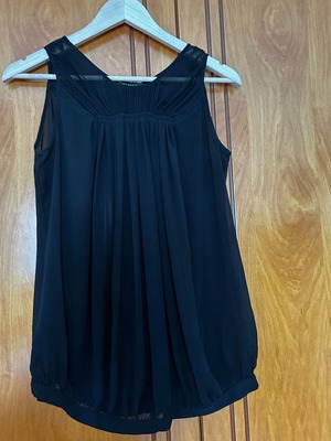Zara women's blouse size medium black sheer like new