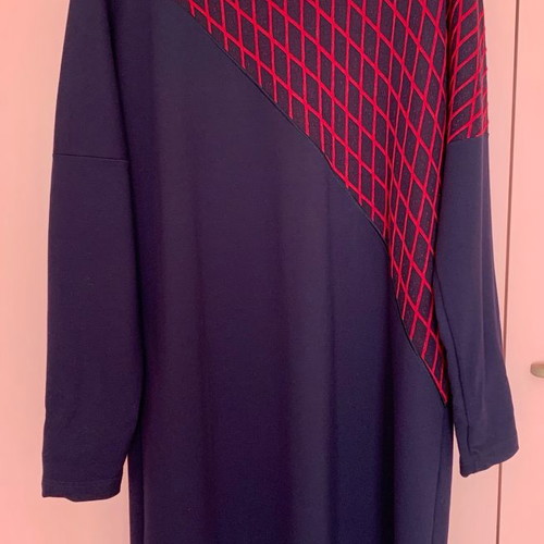 Parthenis dress new, size M, blue and red