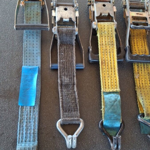 Ratchet straps used, set of 4 without straps