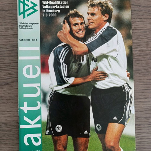 German program Germany-Greece 2001 new, World Cup 2002 qualifiers