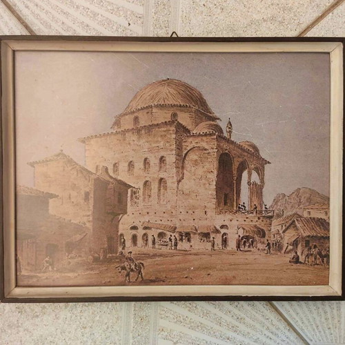 Vintage paintings used, pack of 2 with plaster frames
