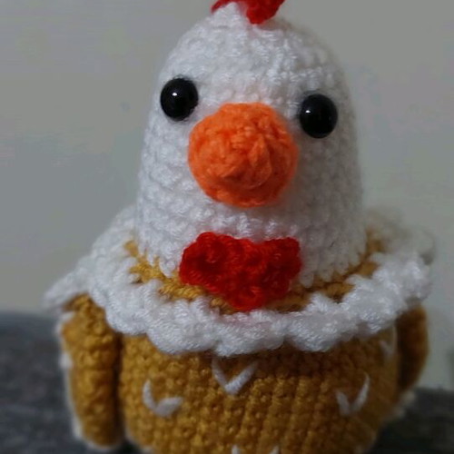 Knitted chick new, Easter doll