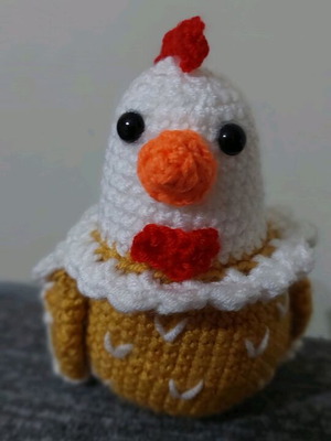 Knitted chick new, Easter doll