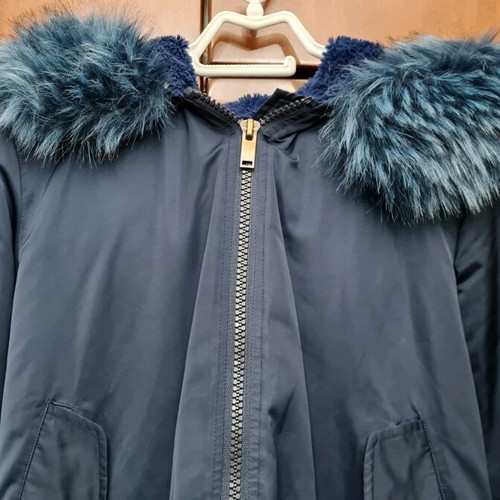 Desiree waterproof jacket with detachable hood like new, blue, sizes S and M