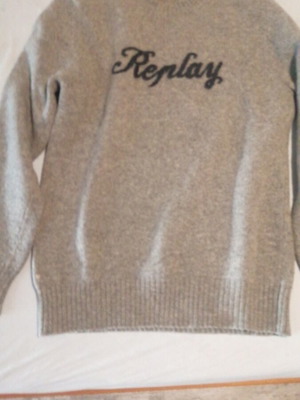 Replay sweater like new, gray, sizes XL and 4XL