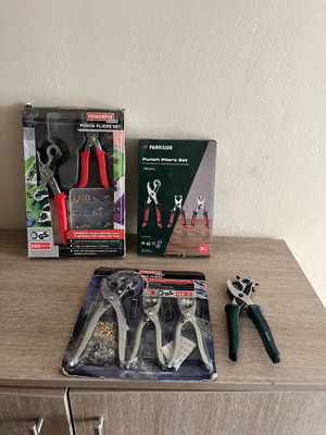 Punch pliers set for belt new in box
