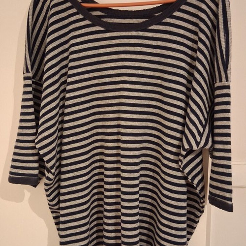 Striped blouse blue gray like new